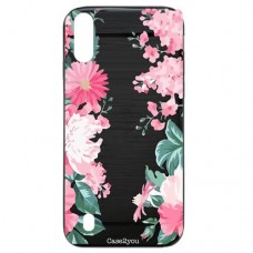 Capa para Samsung Galaxy M10 Case2you - Escovada Preta Floral